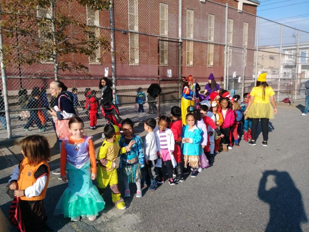 parading